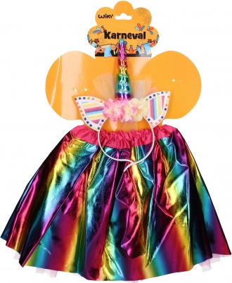 Set de carnaval unicorn – fustiță colorată și bentiță