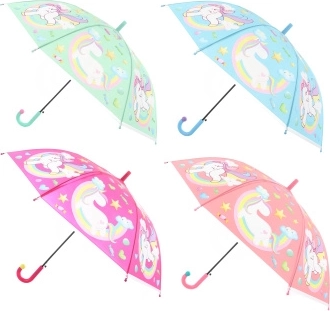 Umbrelă automată cu unicorni