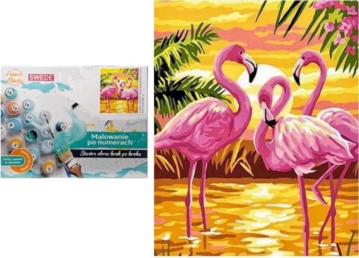 Pictură pe numere Flamingi