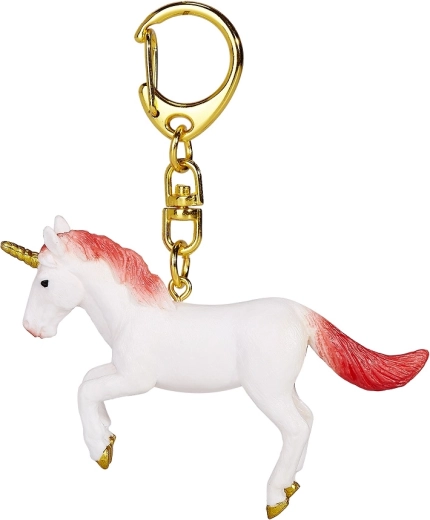 Breloc unicorn în săritură roșu