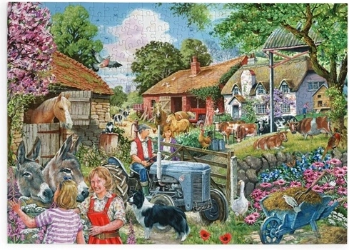 Puzzle House of Puzzles La fermă, 500 de piese mari