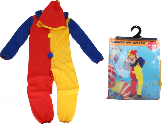Costum carnaval de clovn pentru copii mărimea M 110-120 cm