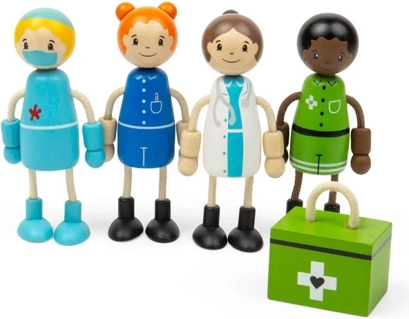 Tidlo figurine din lemn – personal medical