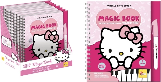Lisciani carte de colorat cu apă Hello Kitty cu marker cu apă