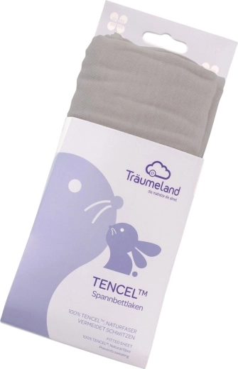 Träumeland cearșaf cu elastic Tencel uni antracit