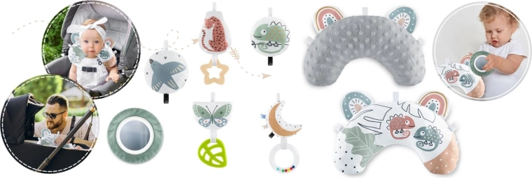 7 jucării senzoriale și pernuță cadou