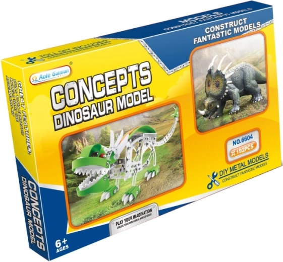 Set de construcție metalic dinozaur Styracosaurus 192 piese