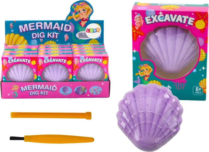 Set arheologic Sirenă în scoică Perie pentru dălți