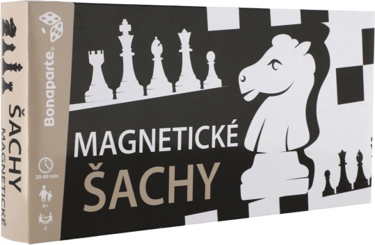 șah magnetic în cutie de plastic