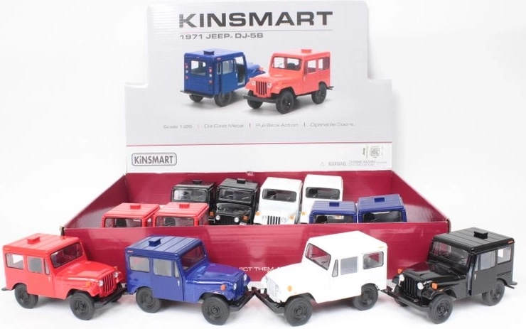 Jeep D-5B 1971 – model metalic cu pull-back - 1 bucată