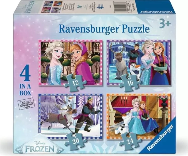Puzzle Ravensburger Regatul de gheață 4în1 (12, 16, 20, 24 piese)