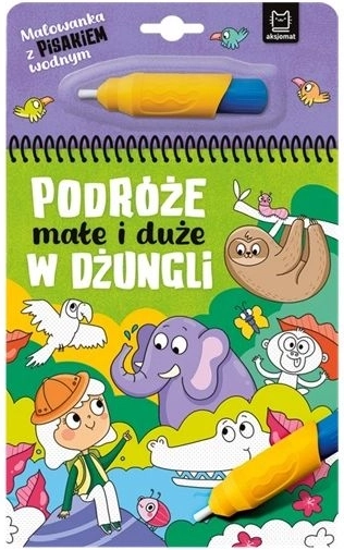 Carte de colorat cu marker cu apă: În junglă