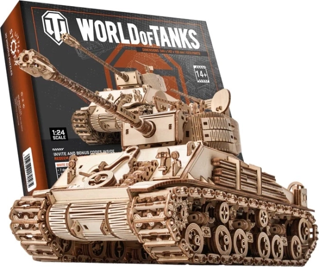 Little Story puzzle 3D din lemn World of Tanks M4A3E8 Sherman