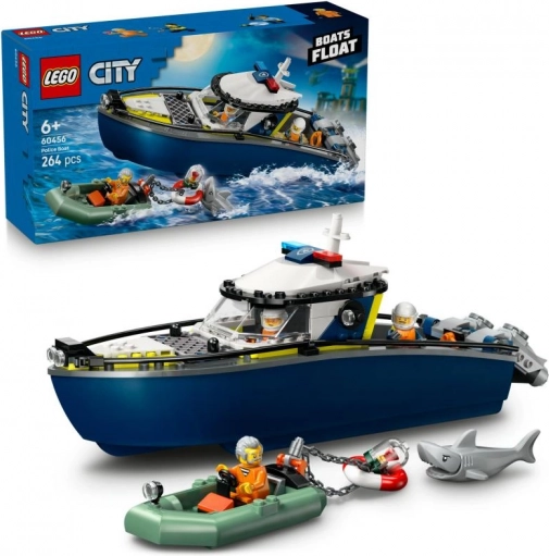 Lego City barcă de poliție – urmărire pe mare