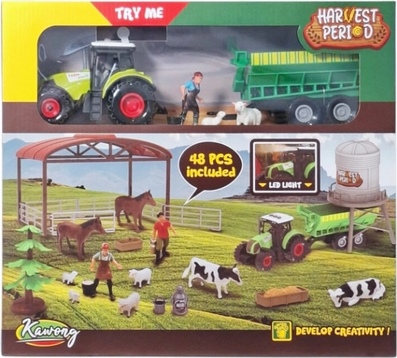 Fermă agricolă cu accesorii, lumină și sunet