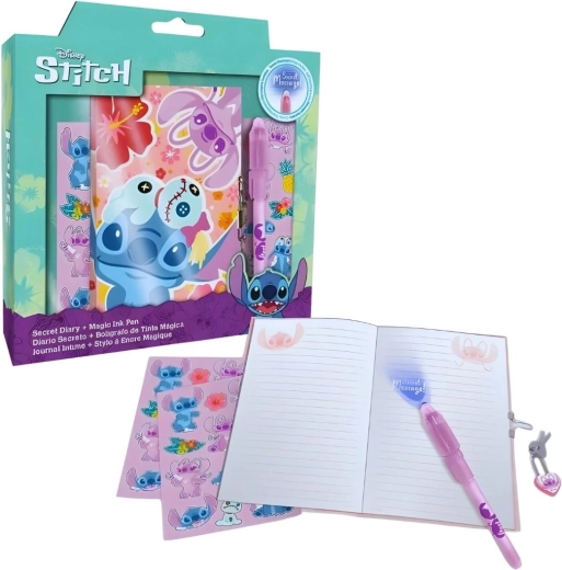 Set cadou: pix secret, caiet și autocolante Lilo și Stitch