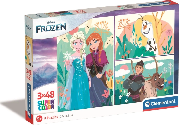 CLEMENTONI Puzzle Regatul de Gheață 3x48 piese