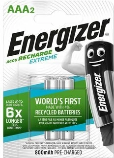Energizer Extreme AAA baterii reîncărcabile 800 mAh, 2 buc
