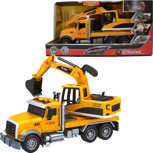 Excavator cu telecomandă 1:14 CITY SERVICE CAR cu lumini și sunete