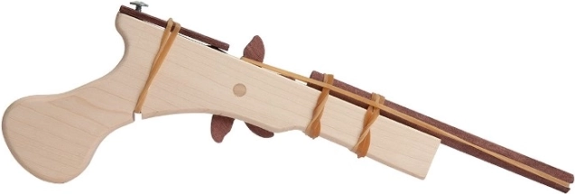 Fauna pistolă din lemn pentru elastice