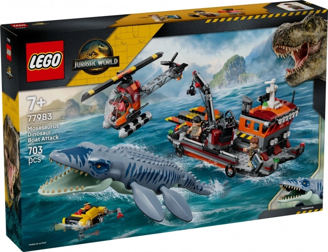 LEGO Jurassic World atacul mozasaului asupra bărcii