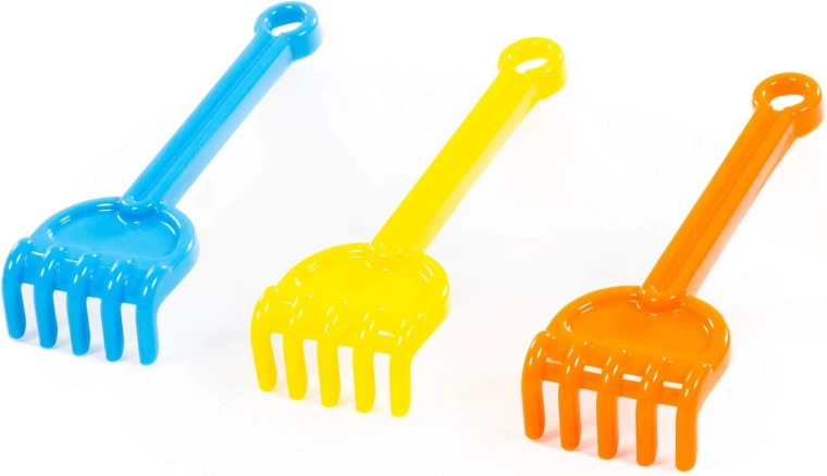 Greblă de plastic pentru copii, pentru nisip - 1 bucată