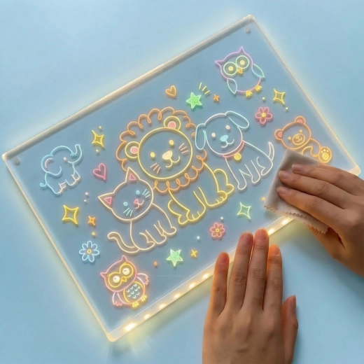 Efect neon datorită iluminării LED puternice