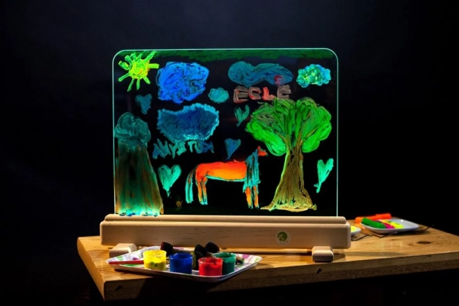 Jonely tablă de desen luminoasă magică cu LED, 55,7 × 46,7 cm