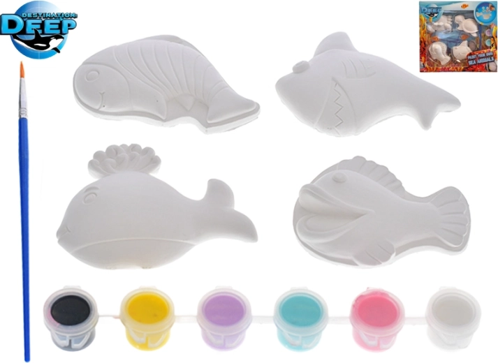 Destination Deep animale marine – set creativ cu vopsele și pensulă