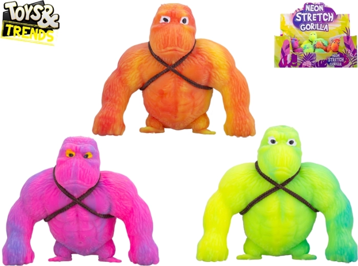 Gorilă colorată extensibilă 10 cm Toys&Trends