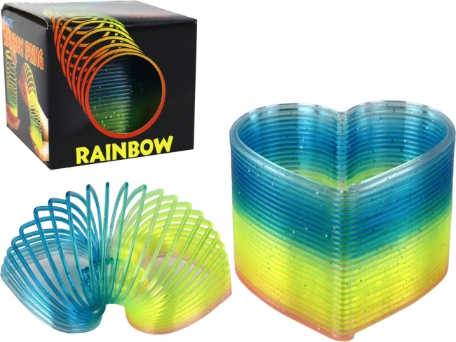Arc strălucitor curcubeu în formă de inimă 6 cm – jucărie antistres