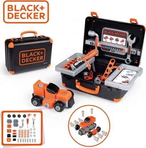 Smoby Black & Decker Geantă cu unelte și mașină pentru construcții
