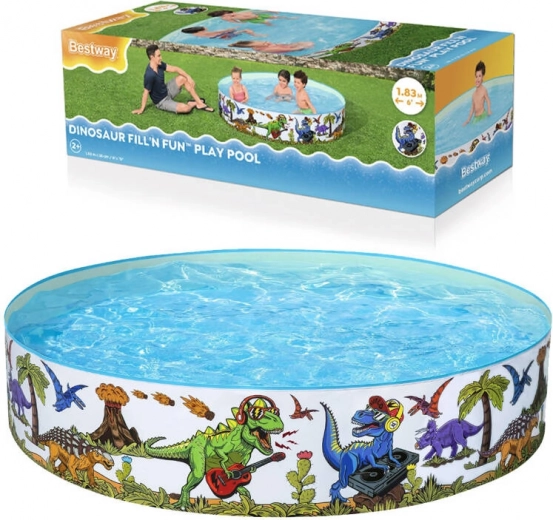 Piscină gonflabilă pentru copii Bestway dinozauri 183 × 38 cm