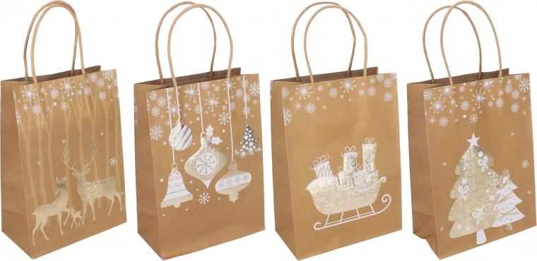 Pungă cadou de Crăciun L 25 × 33 × 12 cm