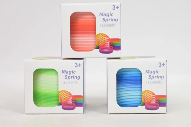 Arc colorat Slinky în cutie