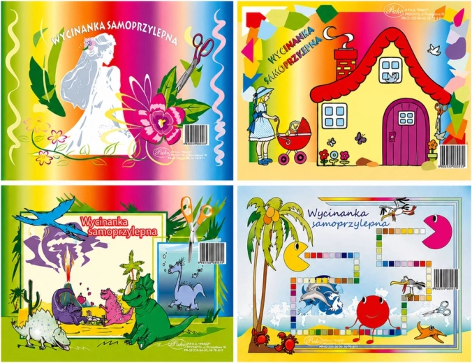 Hârtii colorate autoadezive Protos (decupaj) mix A4, 8 coli - 1 bucată