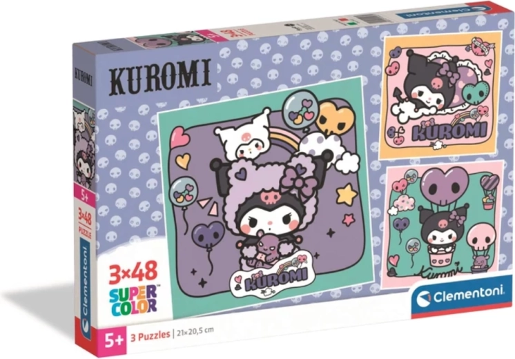 Puzzle CLEMENTONI Kuromi 3×48 piese
