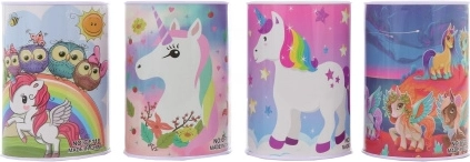 Pușculiță metalică cu Unicorni