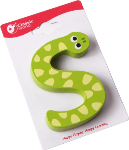 Literă din lemn S CLASSIC WORLD