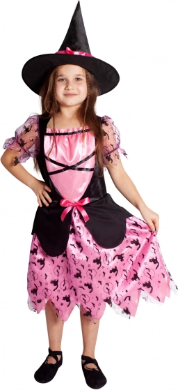 Costum de vrăjitoare pentru copii roz S