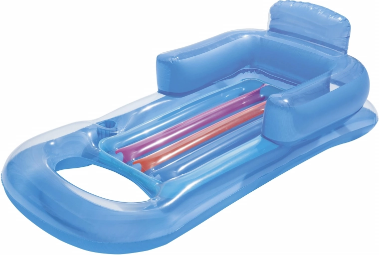 Bestway șezlong gonflabil cu spătar și suport pentru băuturi – Gri