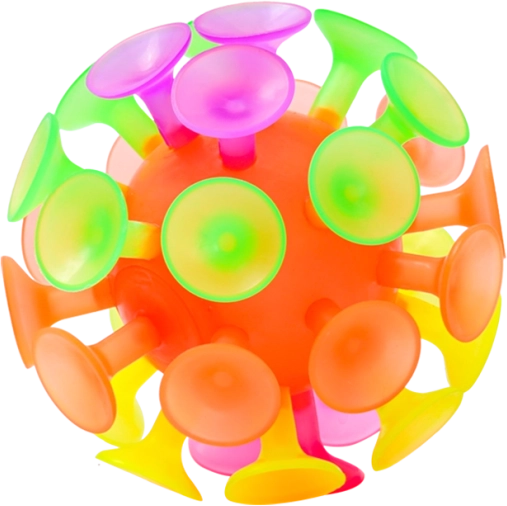 Mingea Sporto cu ventuze și lumină 10 cm