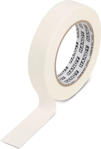 Bandă de mascare cu adeziv pe bază de apă, 50 m × 24 mm, albă