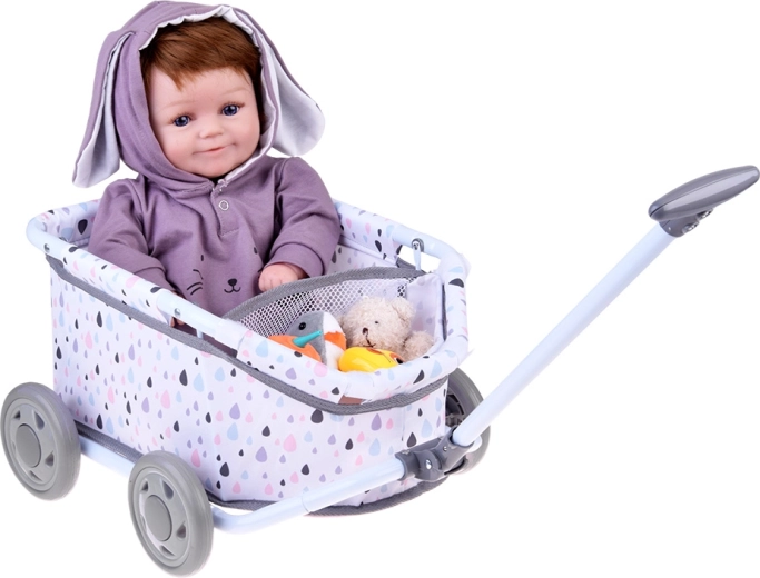 Coș textil moale cu spațiu de depozitare practic