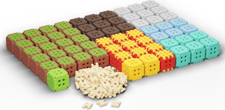 502 piese și 124 conectori pentru construcții 3D mari