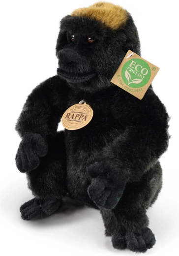 Gorilă de pluș Rappa, așezată, 23 cm, Eco-Friendly