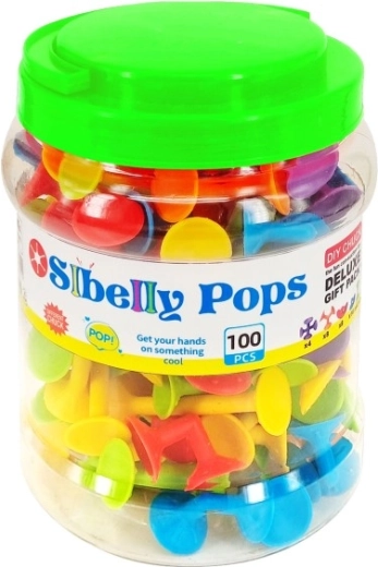Set de joacă cu ventuze StBelly Pops, 100 buc.