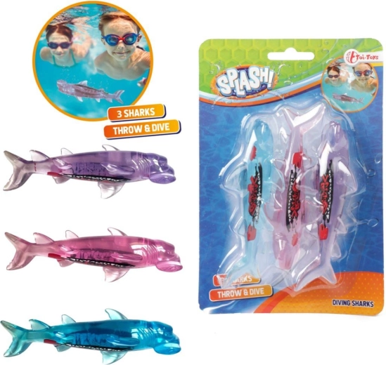 Rechini de scufundare pentru piscină, set 3 buc. 13 cm