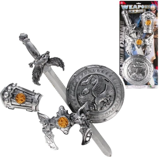Set de cavaler pentru copii – sabie, scut și accesorii de protecție