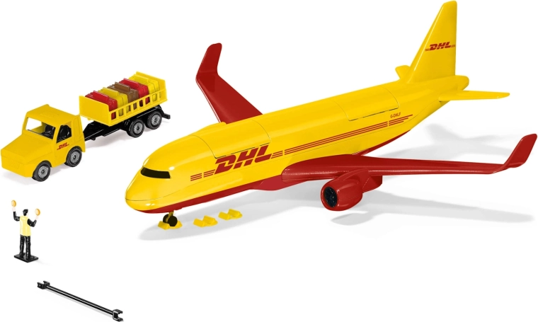 SIKU Super avion cargo DHL cu accesorii